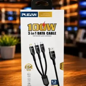 1.2 Meter 3 in 1 DATA CABLE 100W PUGAN