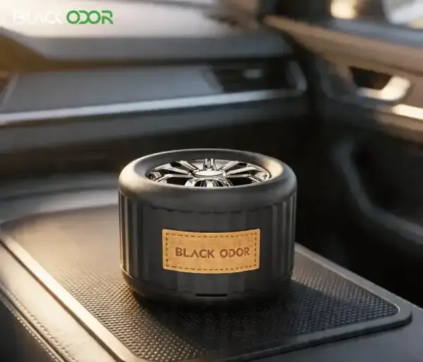 Black Odor-28 Solid Tire Car Gel Air Freshener | Aromatherapy Perfume for Fresh & Stylish Car Interior