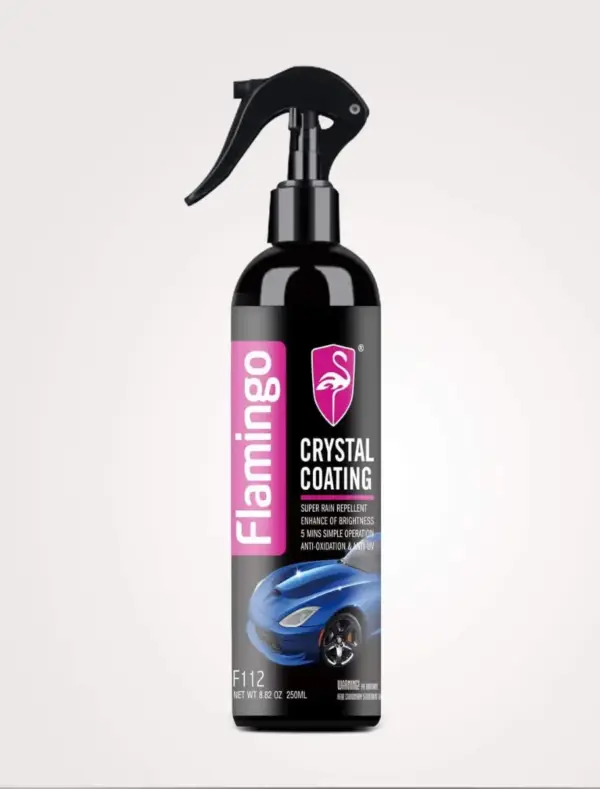 Flamingo Crystal Coating 250ml – Nano Ceramic Coating for Car & Motorcycle, Waterproof High Gloss