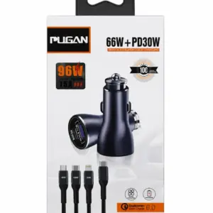 Pugan 3in1 Car Fast Charger 96W 15A