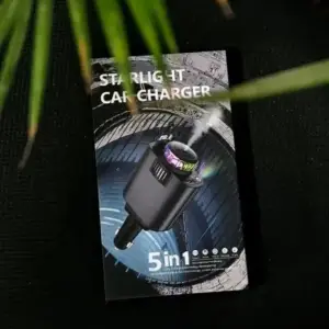 Starlight 5-in-1 Fast Car Charger – PD 3.0 Charging with Perfume Diffuser & Ambient Light 45W