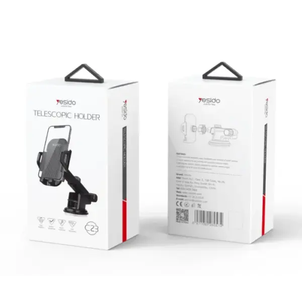 Yesido C23 Car Phone Holder | Stand Dashboard Windshield Sucker Mobile Phone Holder Mobile Support