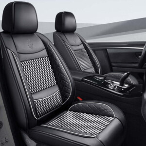 5D Sports Design Full Surround PVC Dustproof Leather Cushion Universal Waterproof Car Seat Covers With Interior Accessory Set