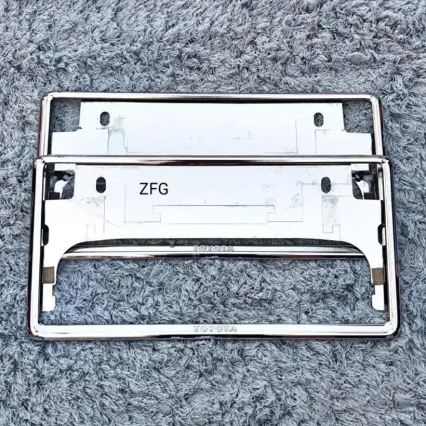 ABS Plastic Number Plate Frame Chrome (2Pcs)