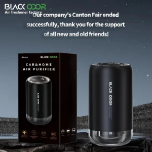 BLACK ODOR-05 Scented Luxury Car Air Freshener & Aromatherapy Diffuser with Ambient Light Top Starting Feature for Cars