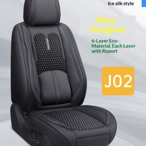 Summer Cooling Car Seat Cover Set Ice Silk Breathable Full Wrap Universal All Season Vehicle Cushion Protector 4 PICS