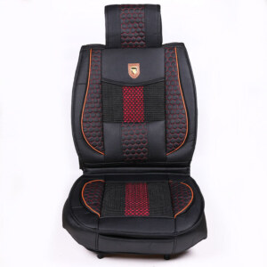Universal Luxury Premium Leather Car Seat Cover With Headrest and Lumbar Support for Sedans and SUVs 4 PICS