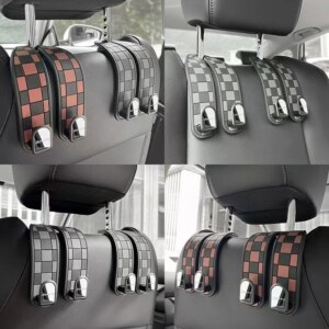 Universal Car Seat Headrest Storage Organizer Metal Hooks Auto Seat Back Hooks Headrest Hanger for Handbag Purse Plastic Hooks