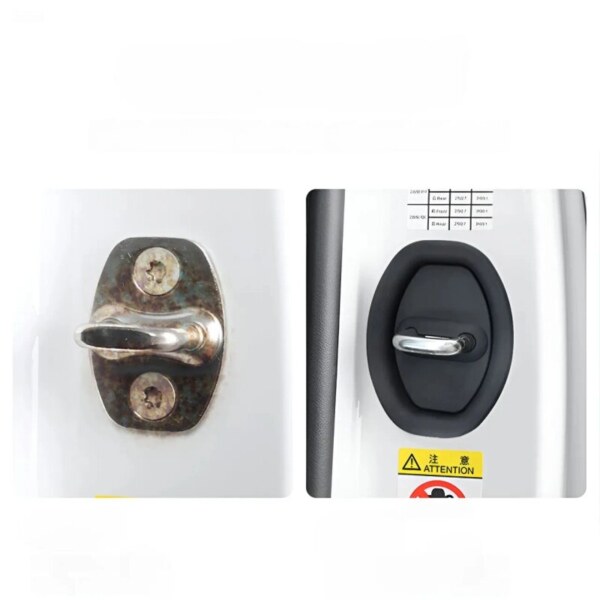Car 4Pcs High-Quality Silicon Door Lock Cover - Maximum Protection for Door Lock