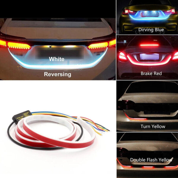 Car Trunk Light | Car RGB LED Brake Light - 12V Stylish Trunk Light for Car