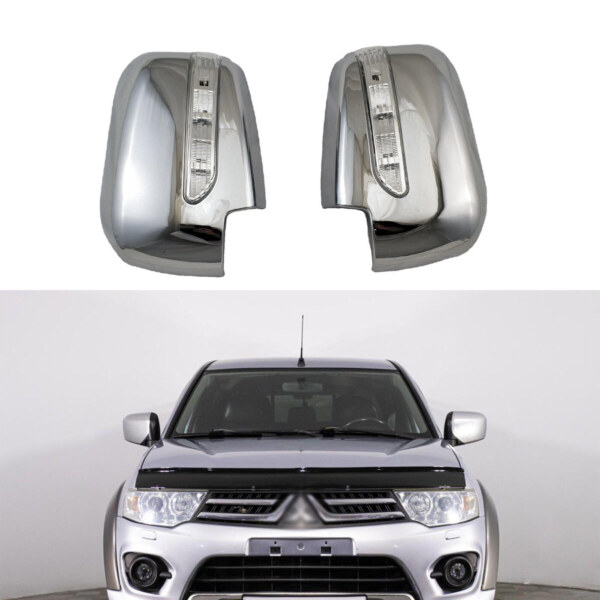 Chrome Mirror Cover LED for Mitsubishi Triton L200 2005-2014