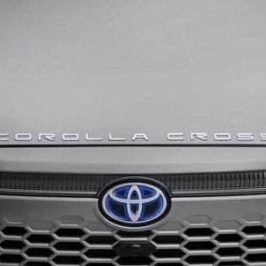 Corolla Cross Bonnet Emblem JDM Style Black & Chrome colour
