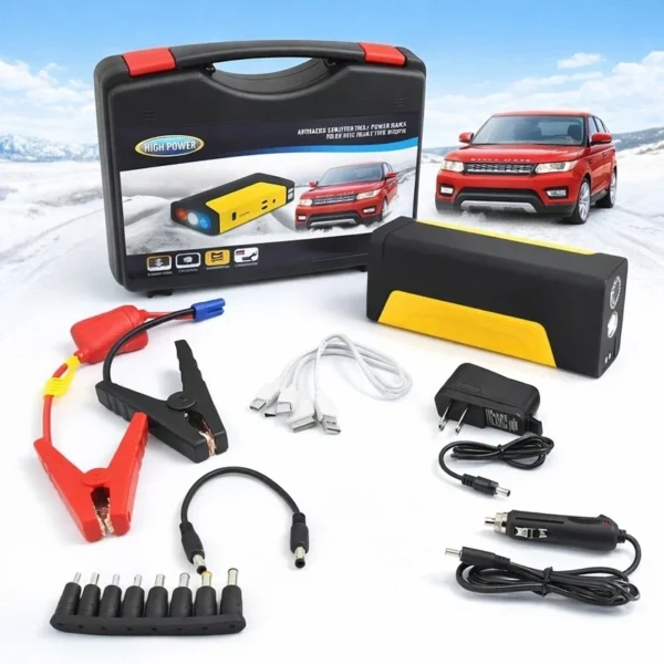 Emergency Car Battery Jump Starter With Tire Inflator(POWER BANK)
