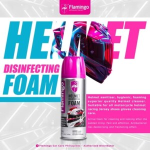 Flamingo Helmet Disinfecting Foam 450ml | Keep Helmets Fresh, Clean, and Germ-Free