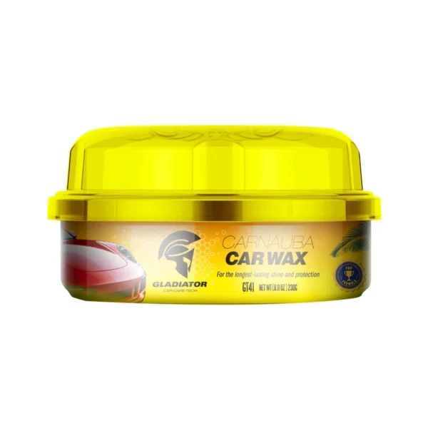Gladiator Carnauba Car Wax (230 gm) Cream Polish For Car/Motorcycle long-lasting shine