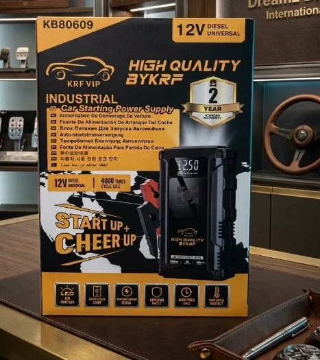 KRF VIP Jump Starter with Tire Inflator – All-in-One Emergency Tool for Car