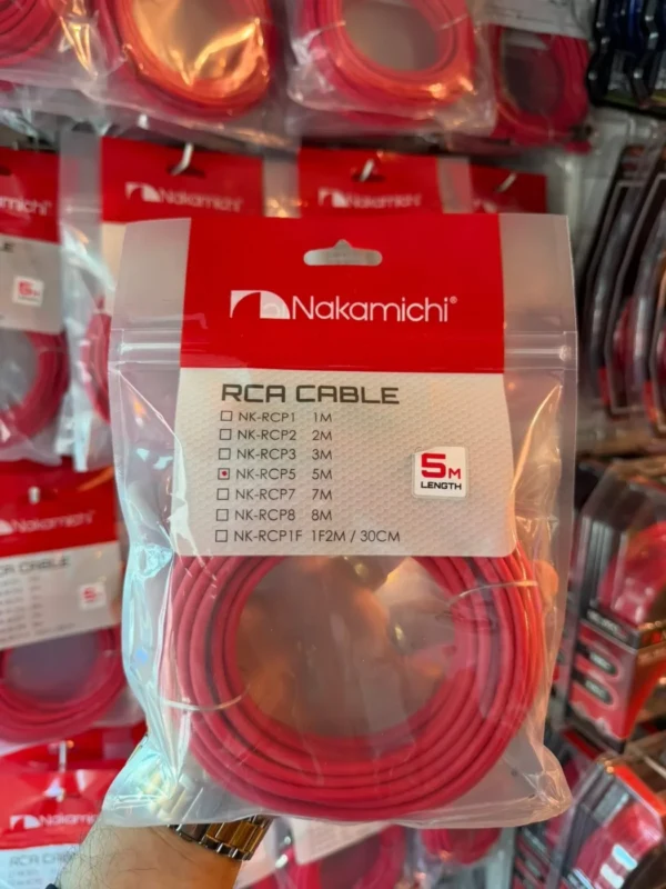 Nakamichi RCA Cable 5m – Ideal for Car Audio and Amplifier Setup