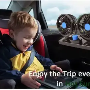 Portable Electric Car Fan with Adjustable Speeds