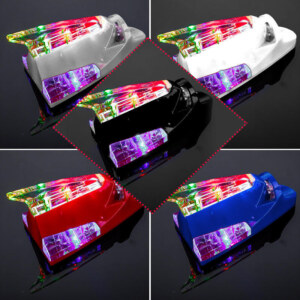 Car Shark Fin Antenna with Wind Power LED Light – Modern Design for Better Signal