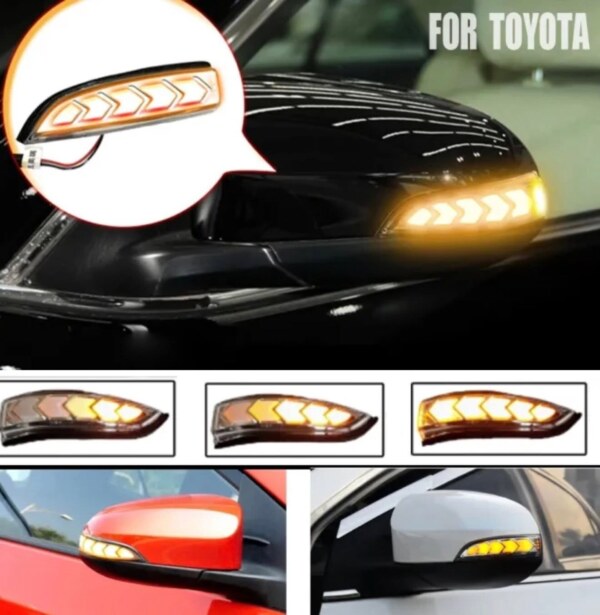 Side Mirror DRL Allion/Premio/Axio/Aqua/Vitz etc universal Toyota, Clear Glass & Smoke Glass