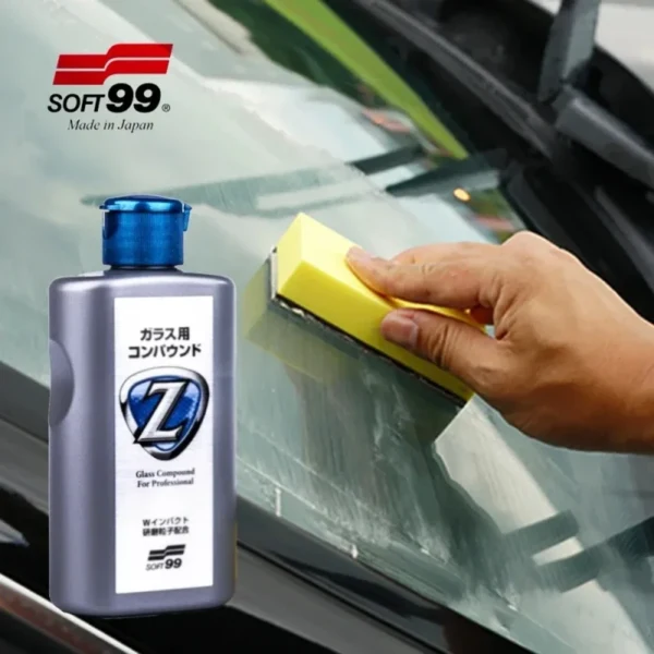 Soft99 Glass Compound Car Glass Scratch & Water Spot Remover – 100ML High-Performance Glass Polishing and Repair Solution