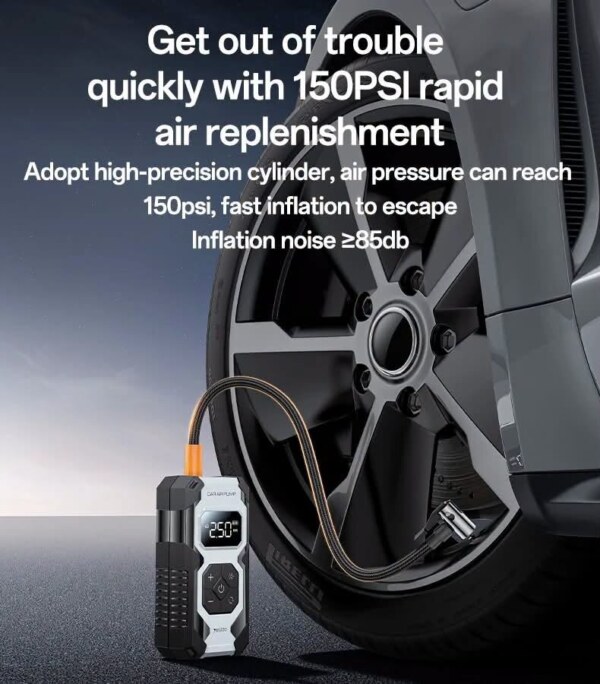 TIRE INFLATOR 7800mAh cordless Air Pump For Car Tires VC12