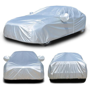 Silver 100% Waterproof & Dustproof Premium Car Cover – All-Weather Protection for Your Car