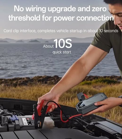 Yesido VC11 Car Jump Starter – 6000mAh Portable Power Bank for 12V Vehicles, Compact, Powerful & Safe