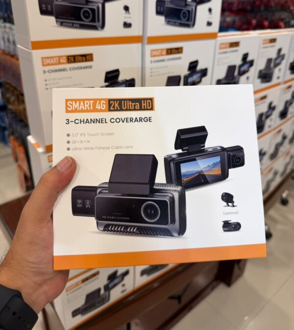 3 Channel 4G LTE Dash Cam for Car – 2K Ultra HD Car Camera with Cabin Lens | GPS, WiFi & Touchscreen