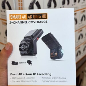 4G 4K Ultra HD Car Dash Cam – 2 Channel Front & Rear Camera with GPS, WiFi, Live View & 24H Parking Monitor