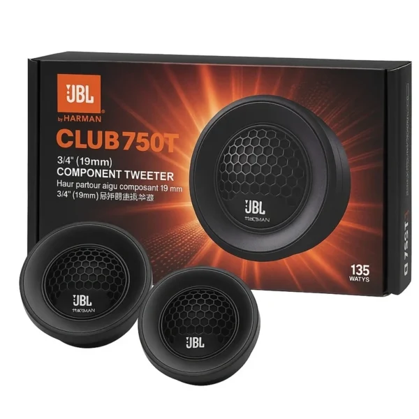 JBL Club 750T Tweeter – Compact Car Speaker with 135W Peak Power