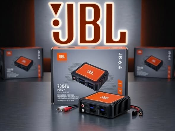 JBL JB-6.4 4 Channel DSP Amplifier – Compact, Powerful Car Audio Upgrade for Clear and Loud Music