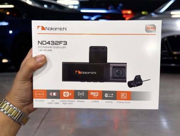 Nakamichi ND432F3 – Premium 3 Channel 4K Dash Cam for Full Vehicle Protection
