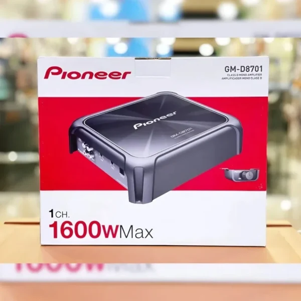 Pioneer GM-D8701 Car Amplifier - 1600W Powerful and High-Performance Bass Boost