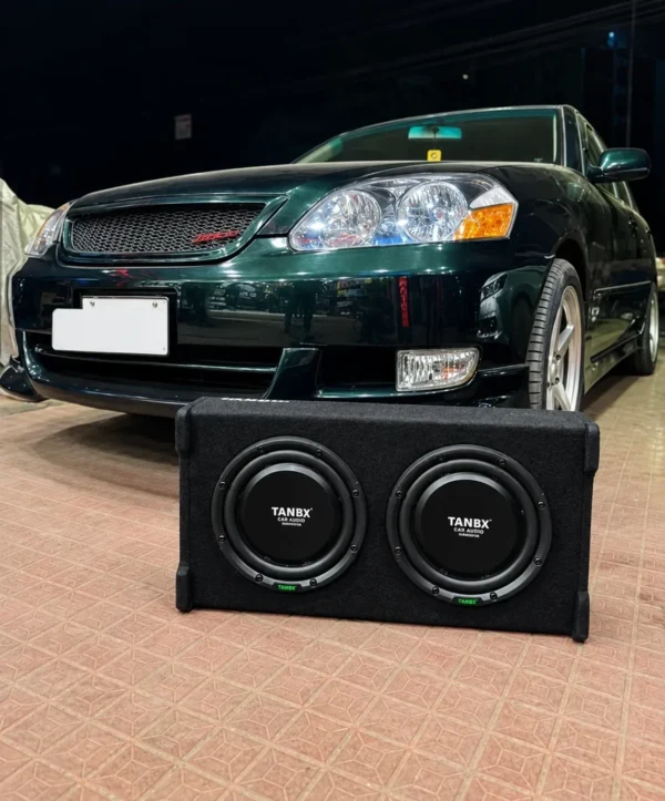 TANBX TF-D250PRO 10″ Active Subwoofer – Double Bass Car Speaker (300W Powerful Sound)